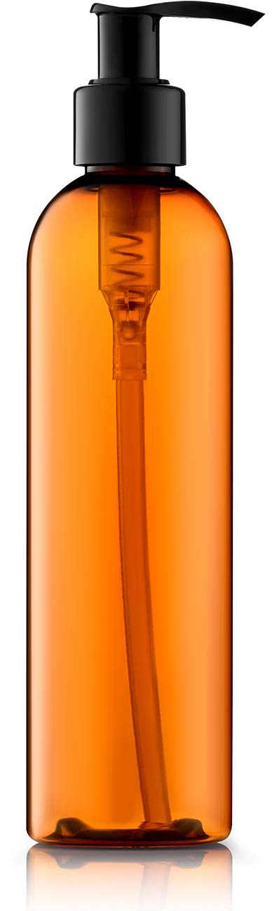 Bar5F Pump Bottle Dispenser 8.5-Ounce UV Protection For Lotion Oil Cream Soap Shampoo Empty Refillable BPA-Free 6-Pack - Image 2