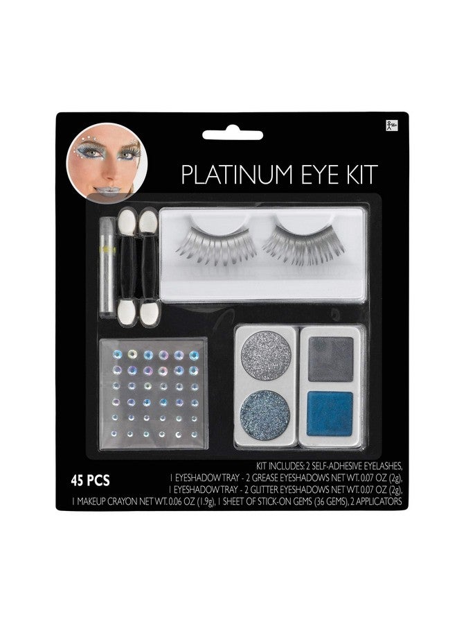 Amscan Platinum Eye Kit Accessory Various Sizes Silver/Blue 1 Set - Image 1