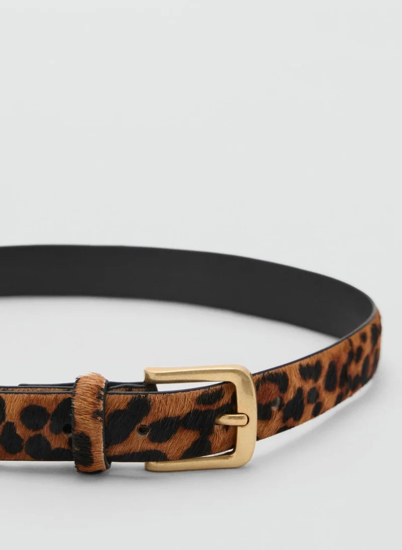 MANGO  Animal print leather belt for Women | Best Price UAE