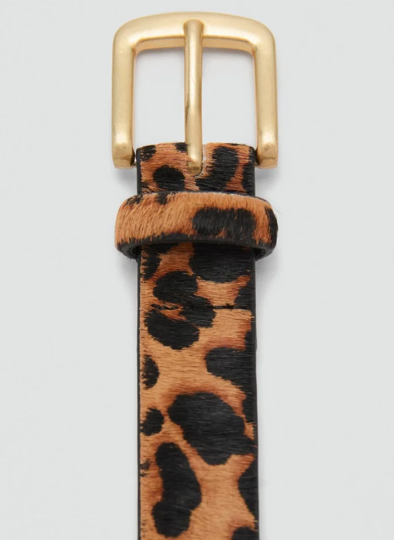 MANGO  Animal print leather belt for Women | Best Price UAE