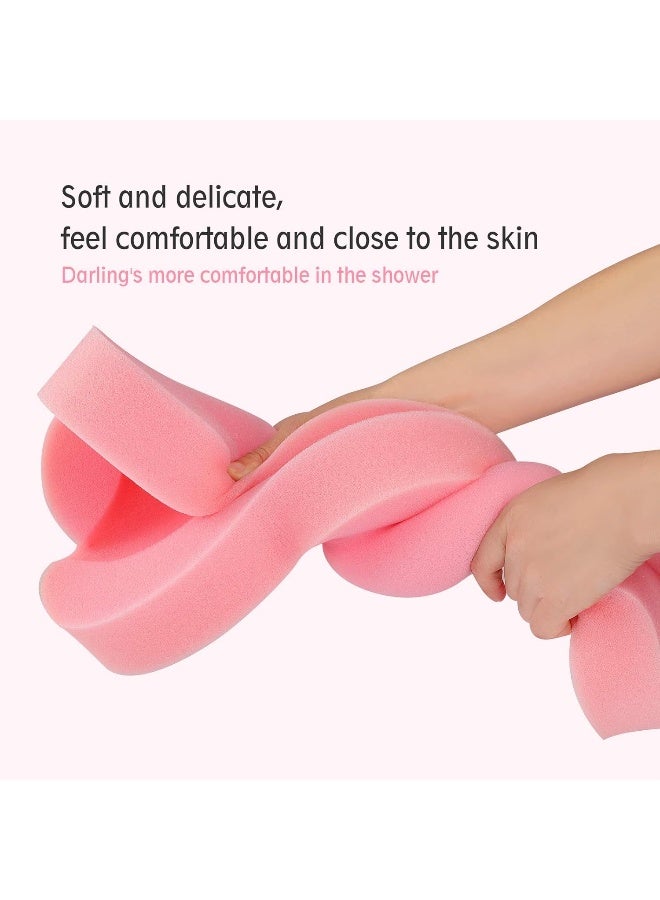 KECUCO Baby Bath Cushion Infant Bath Mat, Pad & Sponge for Toddler, Infant & Newborn (Pink-Style4) - Image 5