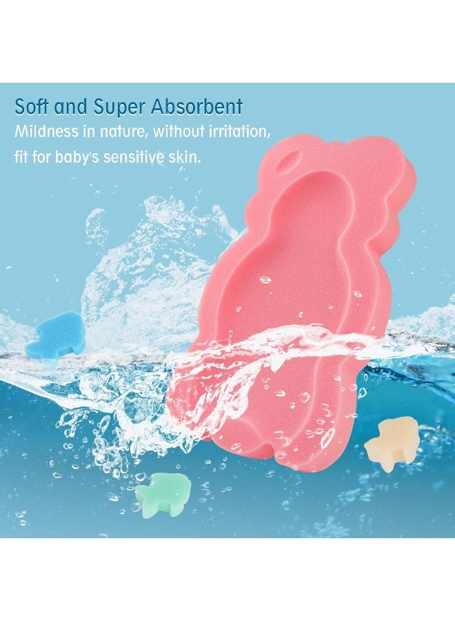 KECUCO Baby Bath Cushion Infant Bath Mat, Pad & Sponge for Toddler, Infant & Newborn (Pink-Style4) - Image 3