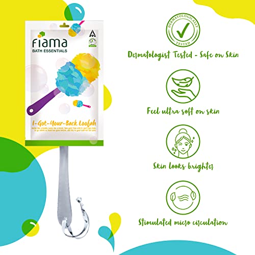 Fiama Bath Essential I-Got-Your-Back Body Loofah, Dermatologist Tested, Safe on Skin, Pack of 1, For Smooth, Exfoliated and Energized Skin - Image 5