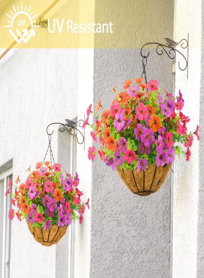 ATTGREAT Artificial Spring Flowers for Outdoors Faux Plants UV Resistant Realistic Fake Flowers Outside for Garden Planter Porch Home Decor, 6 Bundles (Multicolor) - Image 3