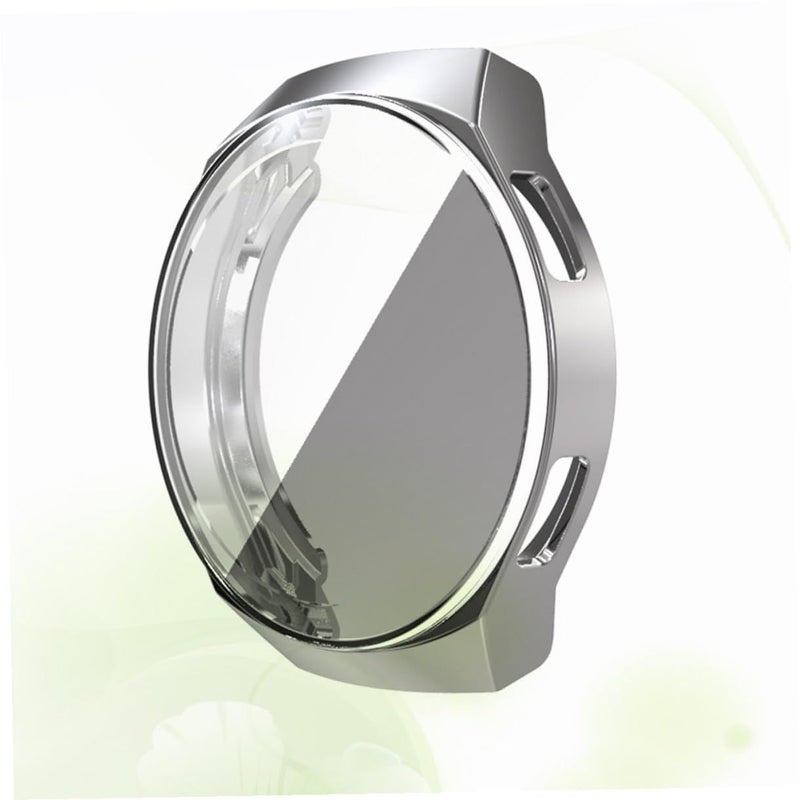 Silver TPU Full Screen Protective Watch Cover Compatible Smartwatch Hard Bumper Case Precise Cutouts Scratch Resistant Lightweight Shell - Image 3