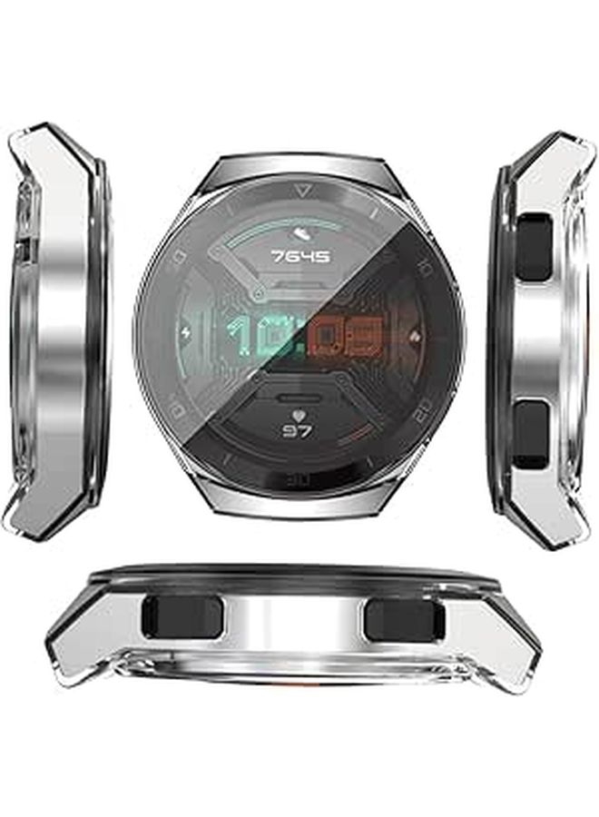 Silver TPU Full Screen Protective Watch Cover Compatible Smartwatch Hard Bumper Case Precise Cutouts Scratch Resistant Lightweight Shell - Image 1