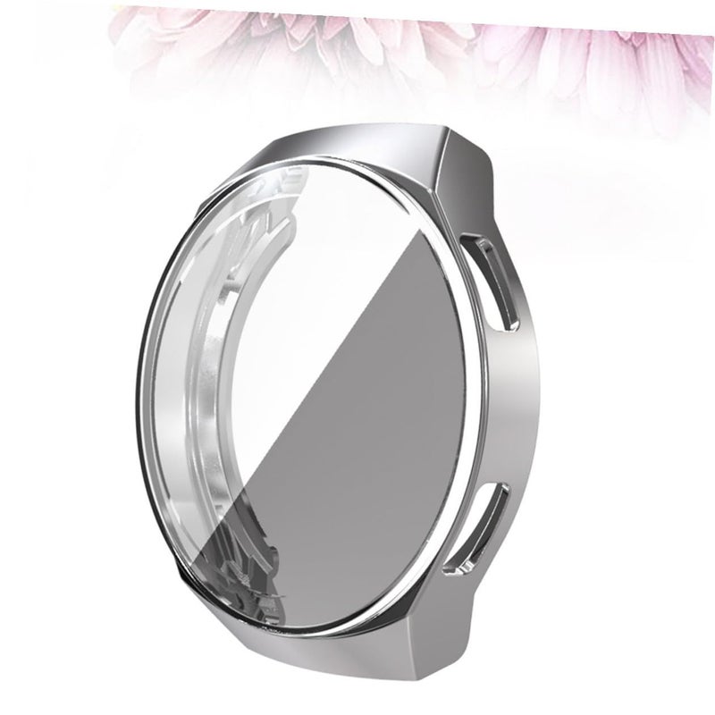 Silver TPU Full Screen Protective Watch Cover Compatible Smartwatch Hard Bumper Case Precise Cutouts Scratch Resistant Lightweight Shell - Image 5