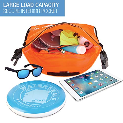Lewis N. Clark WaterSeals Locking Backpack | Waterproof Bag | Anti-Theft Combination Lock | For Men & Women | Orange - Image 3