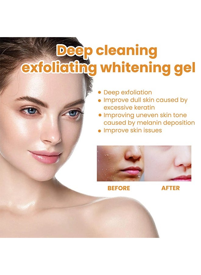 Jaysuing Deep Cleaning Exfoliating Whitening Gel - Citrus Exfoliating Whitening Gel - Citrus Exfoliating Gel Face Whitening - Gluta Whitening Lazy Cream 50G  - Image 2