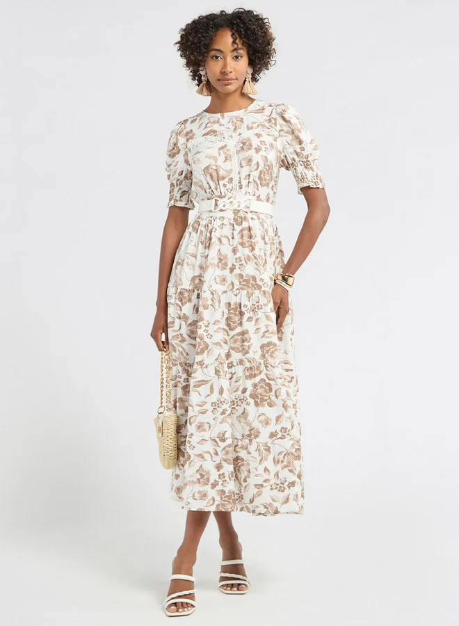 Splash FAV Floral Print Midi Dress