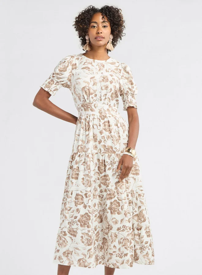 Splash FAV Floral Print Midi Dress