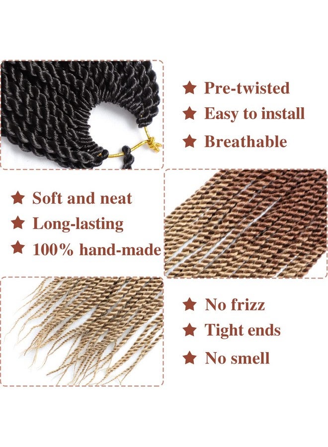 Violet Iolet Senegalese Twist Crochet Hair For Black Women 18 Inch Long Pre Twisted Twist Crochet Hair 20 Strands/Pack Pre Looped Crochet Braids For Black Women 9 Packs Pre Twisted Crochet Twist Hair  - Image 4