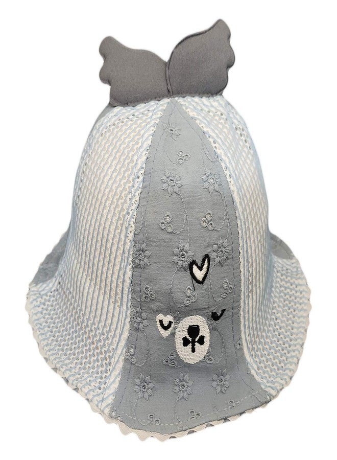 Krystle Baby Boy's & Girl's Cotton Summer Sun Hat (Grey)-2-4 Years