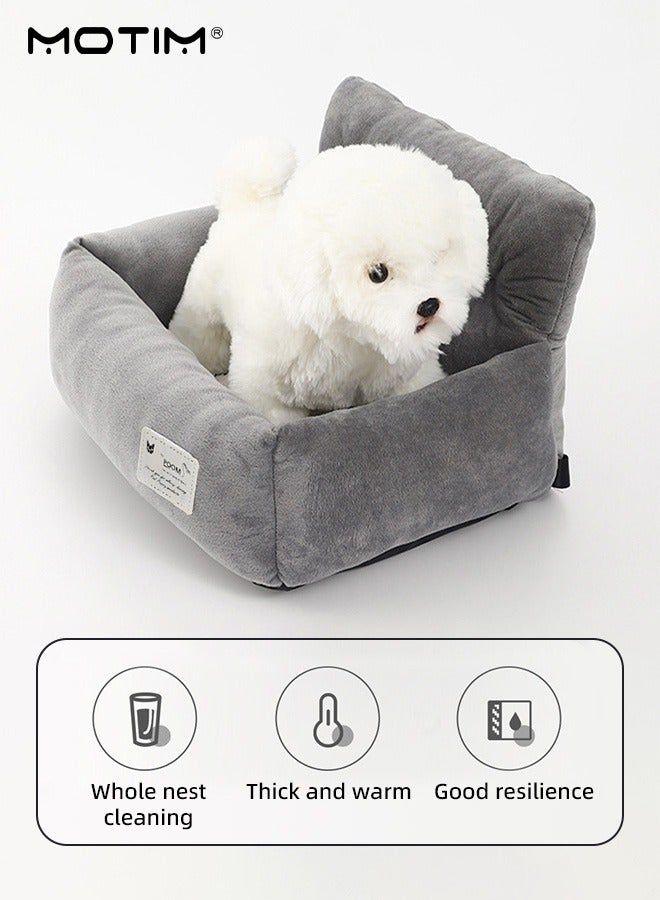 Motim Car Pet Booster Seat for Dog Cat, Portable Travel Pet Safety Car Seat Dog Travel Bed Bag, Folding Carrier with Adjustable Seat Belt - Image 2