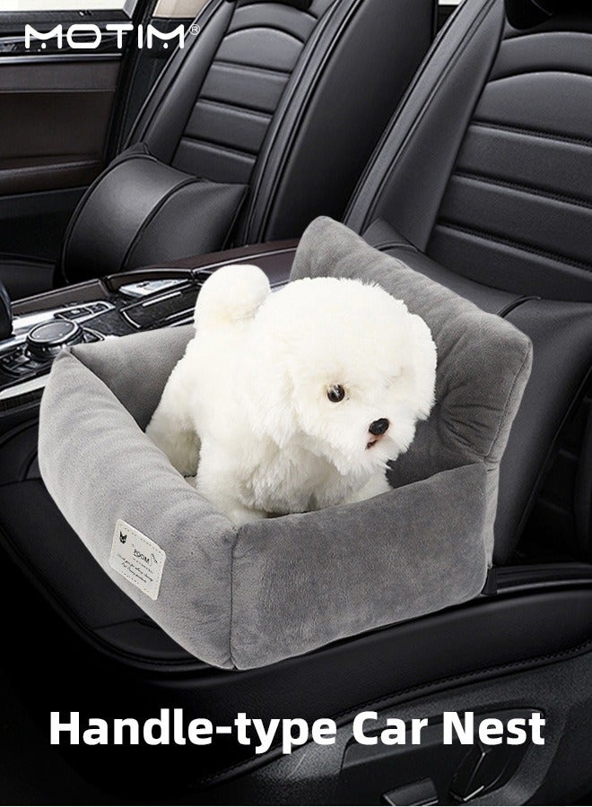 Motim Car Pet Booster Seat for Dog Cat, Portable Travel Pet Safety Car Seat Dog Travel Bed Bag, Folding Carrier with Adjustable Seat Belt - Image 1