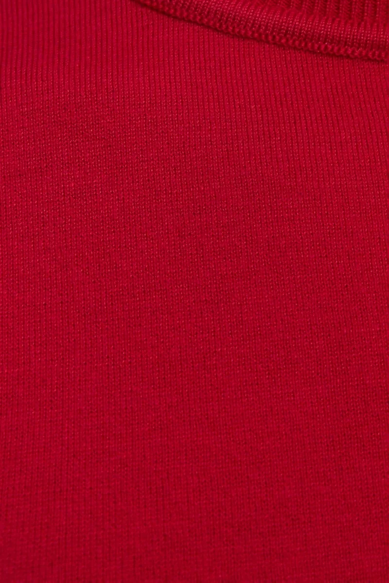 تودورس Men's Slim Fit Narrow Cut Cotton Knitted Knitwear Pomegranate Crew Neck T-Shirt