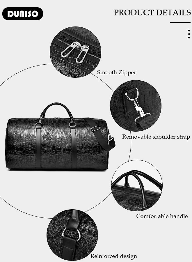 DUNISO Travel Duffel Bag Luggage Collection Business Travel Suitcase Weekender Overnight Bag Large Carry On Airport Bag for Travel Business Trips Sports Duffel Bag Gym Sports Luggage Bags - Image 2