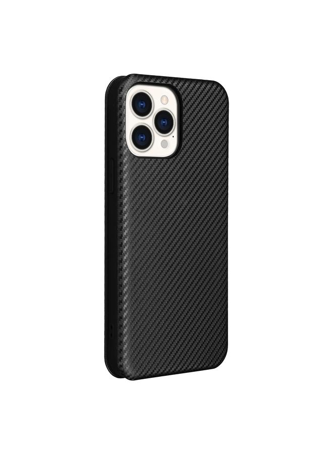 Zaboon Case For iPhone 13 Carbon Fiber Texture Horizontal Flip TPU + PC + PU Leather Case with Card Slot - Image 3