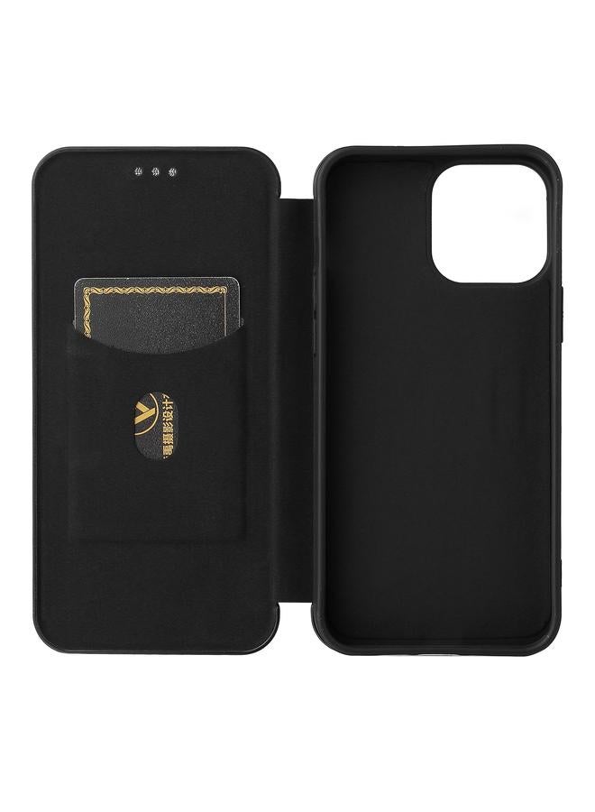 Zaboon Case For iPhone 13 Carbon Fiber Texture Horizontal Flip TPU + PC + PU Leather Case with Card Slot - Image 4