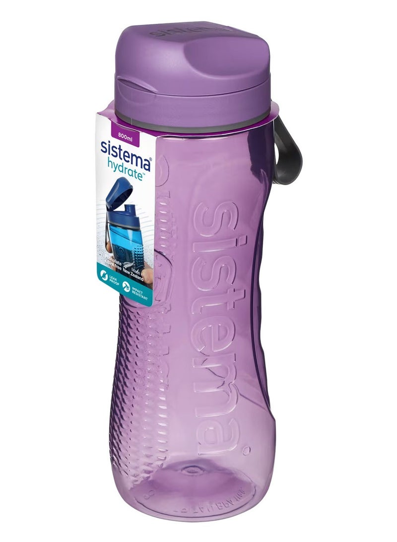 Sistema 800ml Tritan Active Bottle (Purple): Leakproof & Durable - Perfect for On-the-Go - BPA-Free & Reusable  , Made In New Zealand - Image 1