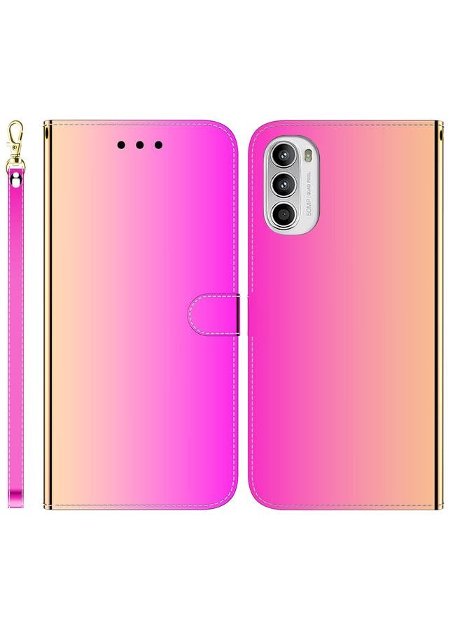 S-TOP Case For Motorola Moto G52 Imitated Mirror Surface Horizontal Flip Leather Phone Case - Image 1