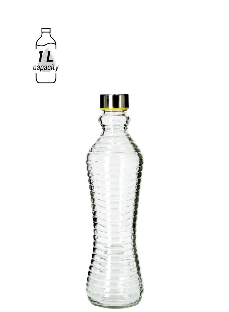 Coolers Textured Glass Bottle Clear - Image 1