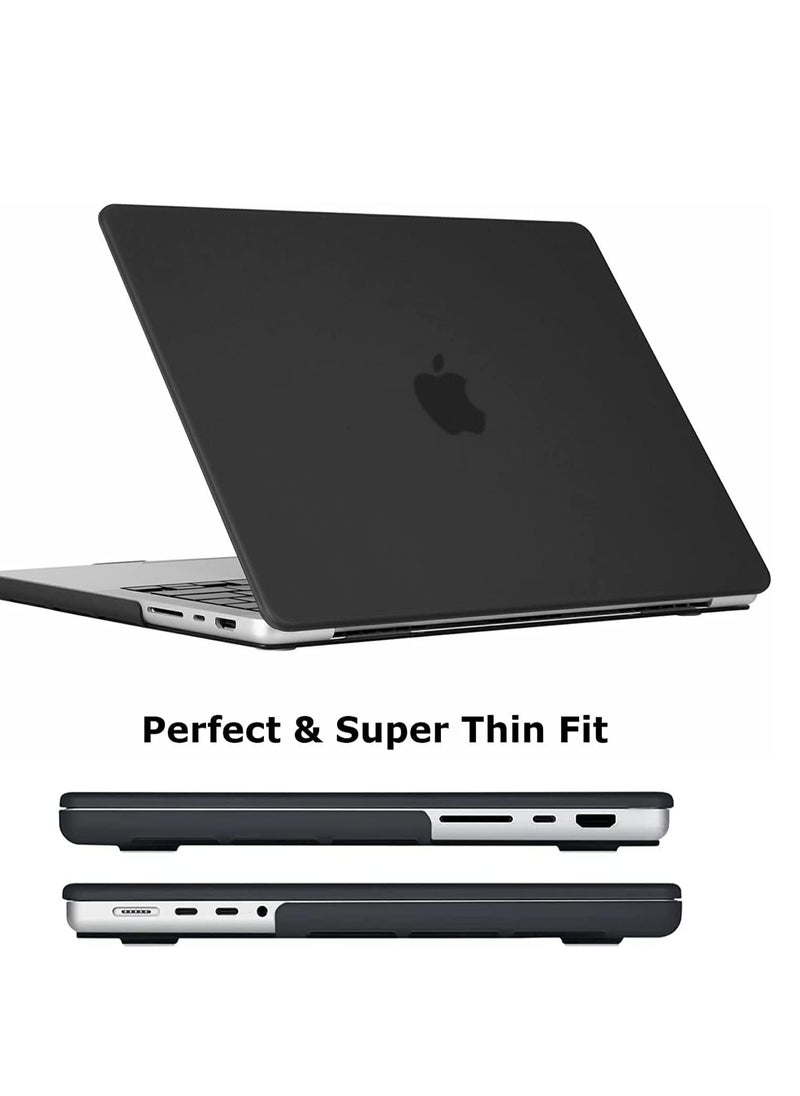 Generic 3 in 1 Hard Case Compatible with MacBook Air 13.6 Inch 2022 A2681 M2 Chip/2024 A3113 M3 Chip/2025 A3240 M4 Chip, Plastic Hard Shell Case+ Keyboard Skin+ Screen Protector  for MacBook Air 13 inch ,Black  - Image 2