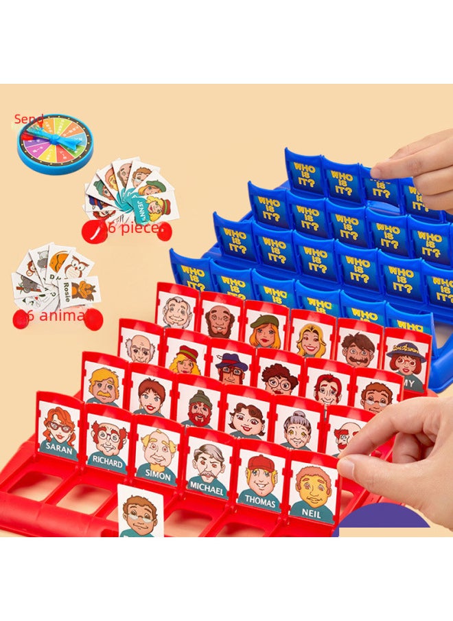 Generic - Children's Board Game Guess Who I Am Parent-child Interactive Early Education Desktop Toy Logical Reasoning Game Guess Person Toy-Color:[Fruit Chapter] 96 Cards + Punishment Plate Large Guess Who I Am (color Box) - Image 1