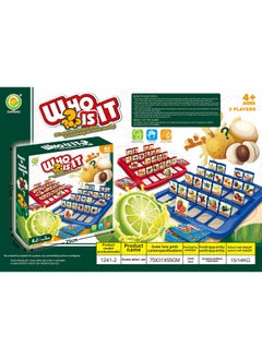 Children's Board Game Guess Who I Am Parent-child Interactive Early Education Desktop Toy Logical Reasoning Game Guess Person Toy-Color:[Fruit Chapter] 96 Cards + Punishment Plate Large Guess Who I Am (color Box)