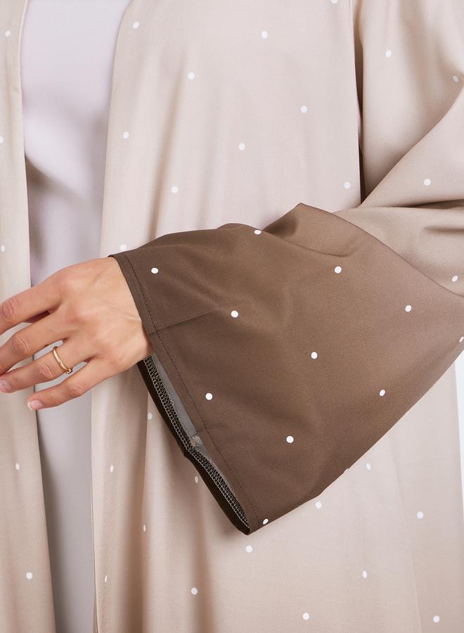 ستايلي عباية بطبعة منقطة وطبعة أومبري - Image 3