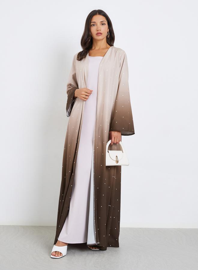 ستايلي عباية بطبعة منقطة وطبعة أومبري - Image 1