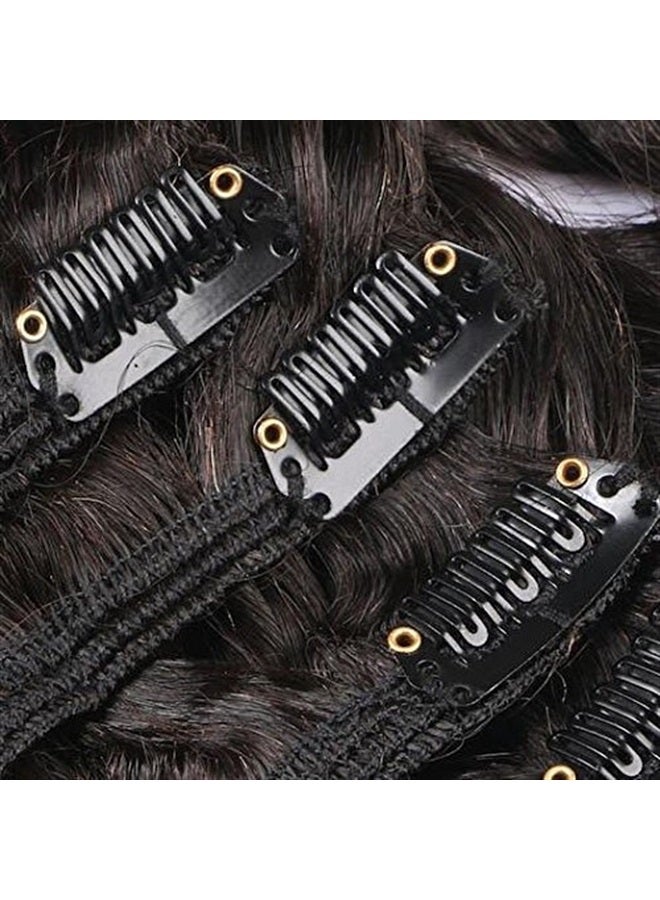 EIAKE Natural Curly Clip in Human Hair Extensions for Black Women Natural Wave Real Human Remy Hair Clip in Extension for African American Natural Hair Extensions Clip ins 7Pcs/Set 120Gram (20inch) - Image 5