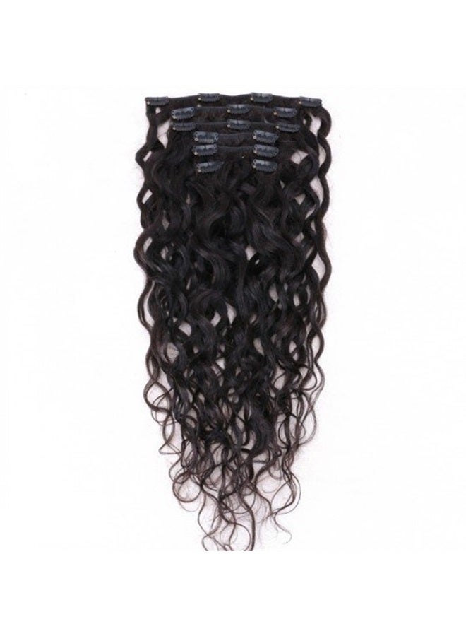 EIAKE Natural Curly Clip in Human Hair Extensions for Black Women Natural Wave Real Human Remy Hair Clip in Extension for African American Natural Hair Extensions Clip ins 7Pcs/Set 120Gram (20inch) - Image 2