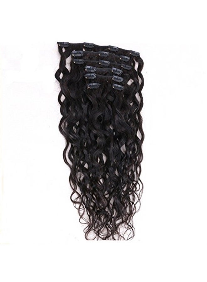 EIAKE Natural Curly Clip in Human Hair Extensions for Black Women Natural Wave Real Human Remy Hair Clip in Extension for African American Natural Hair Extensions Clip ins 7Pcs/Set 120Gram (20inch) - Image 3