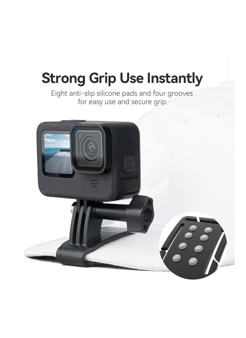 Generic - Head Strap Cap Clip Mount, with Phone Clip Vertical Mount Kit, 2-in-1 Cellphone POV Selfie Holder Head Mount, Fit for GoPro Max Hero Insta360 DJI Action iPhone Android, Video, Vlog - Image 1