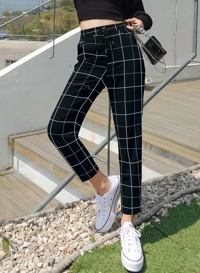 تايك تو بنطال بنقشة مربعات