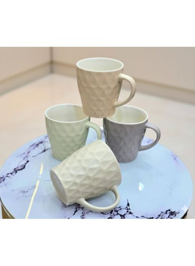 4-Piece Porcelain Mug Set – Colorful Coffee & Tea Cups for Daily Use - Image 3
