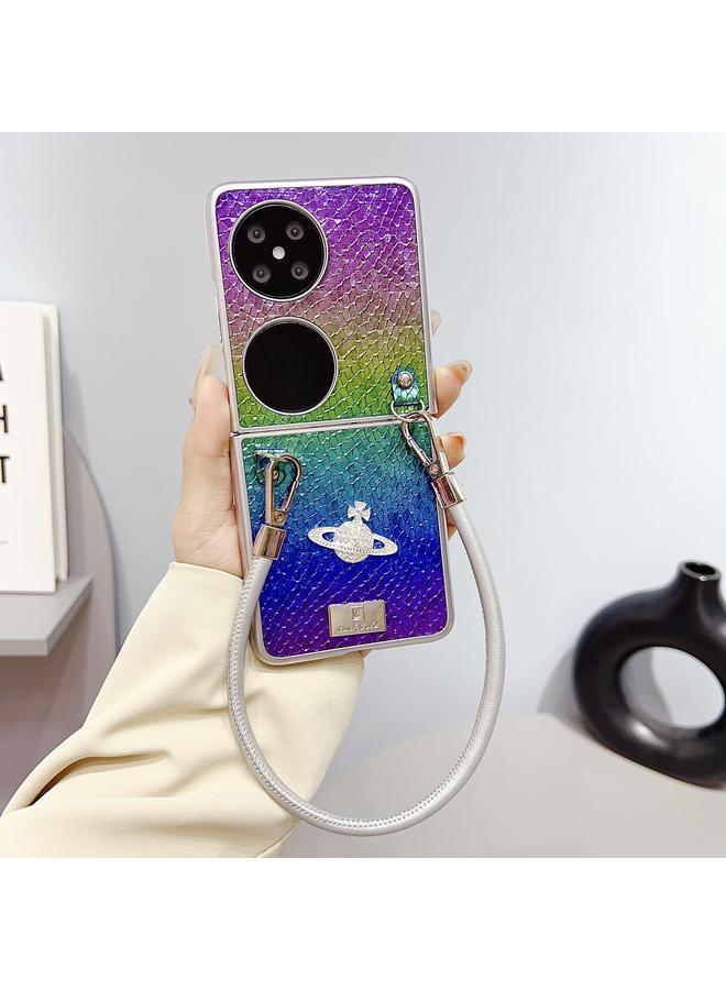 S-TOP Case For Huawei Pocket 2 Kirin Pattern Full Coverage Phone Case with Wrist Strap - Image 2