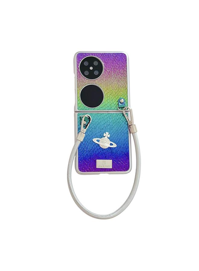 S-TOP Case For Huawei Pocket 2 Kirin Pattern Full Coverage Phone Case with Wrist Strap - Image 1
