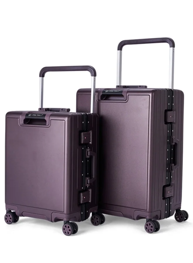 LIMRA Travel Bags From Limra Made Of PC , Consisting of Two Pieces , Size 21"-25" Inches, Brown Color