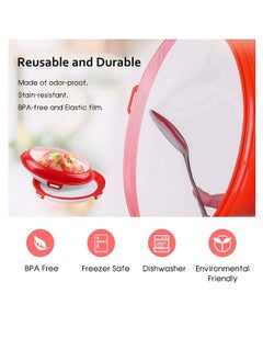 Excefore Food Preservation Trays Reusable Food Trays Stackable Plastic BPA Free Food Storage Container For Refrigerator & Freezer 2Pcs  - Image 3