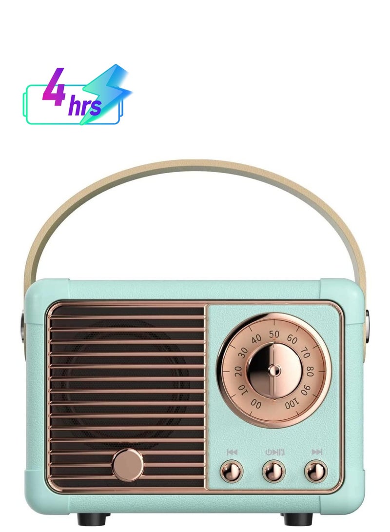 Vintage Retro Bluetooth Speaker Wireless Mini Speaker,Walnut Wooden Speaker with Crystal Clear Stereo Sound Rich Bass, Retro Portable Speaker for iPhone,Android Devices and Tablet - Image 1