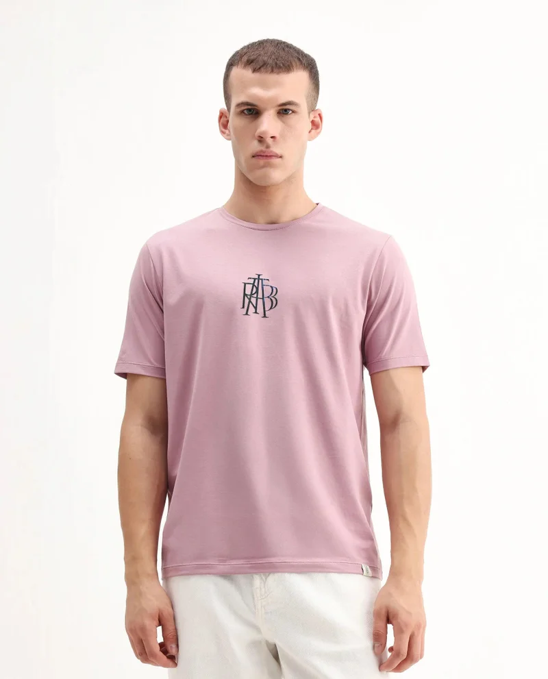 Rare Rabbit Men's Regular Fit Graphic Print T-Shirt