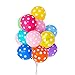 Cunnikku 50 PCS Rainbow Polka Dot Balloons Kit 12 Inch3048cm MultiColor Polka Dot Latex Balloons for Happy Birthday Baby Shower Wedding Christmas Casino Party Decorations - Image 2