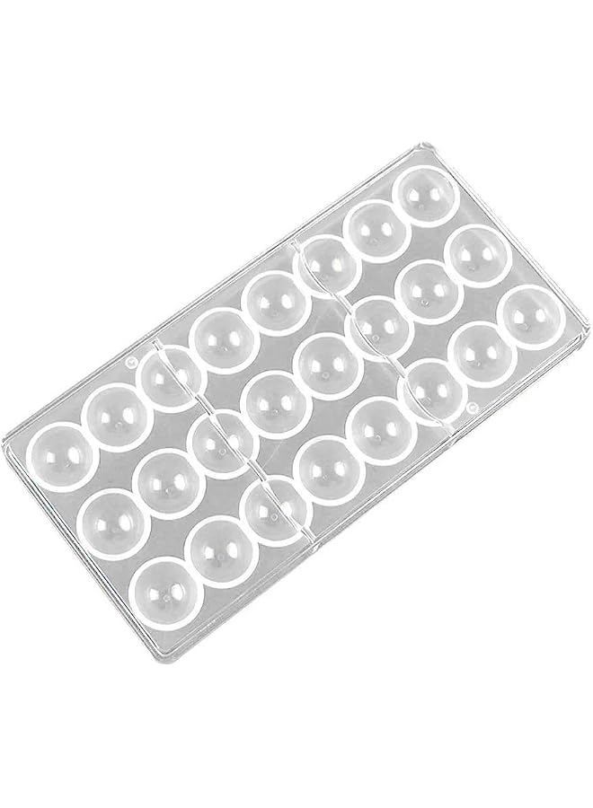 S-TOP 3D Plastic chocolate mold, Polycarbonate chocolate mold, Candy Poly-carbonate mold, Handmade Baking Tools, Plastic Jelly mold, Candy Mold Set, Baking Pastry Tools, Shape: Half Ball, Semi Sphere - Image 1