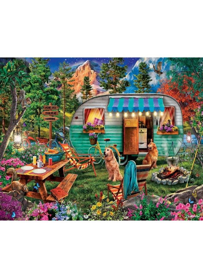 WHITE MOUNTAIN Puzzles Campers 1000 Piece Puzzle - Image 1