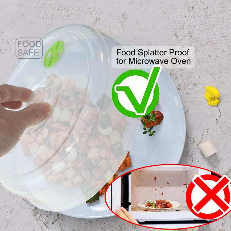 Bealuffe Microwave Covers for Food 5 PCS Microwave Splatter Lid Cover Dish Cover Plate Splatter Shield for Microwave Oven - Image 4