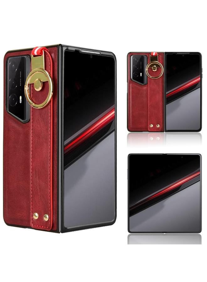 اس-توب جراب لهاتف Honor Magic V2 RSR Porsche Design مع سوار معصم من الجلد وغطاء خلفي للهاتف - Image 1