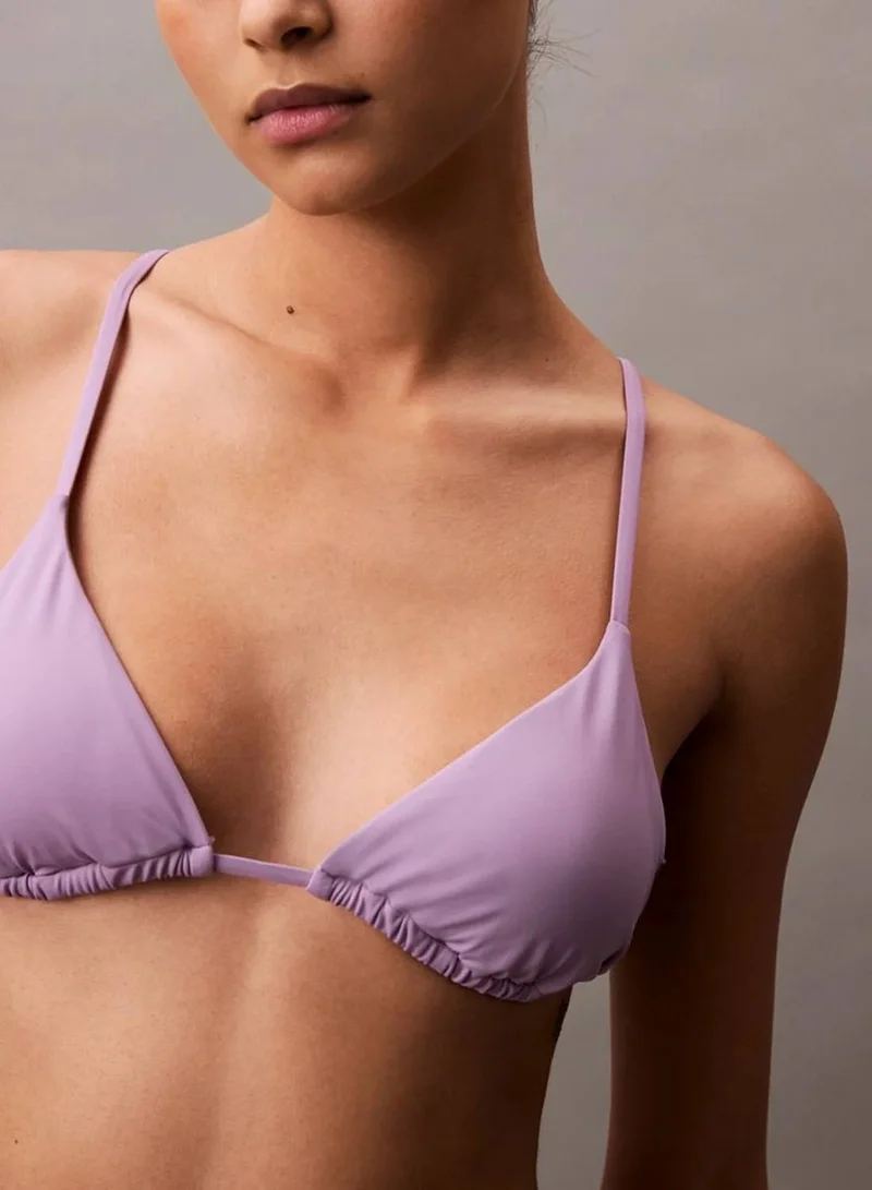 Calvin Klein Lilac Quartz Triangle Bikini Top - CK Essentials for Women | Best Price UAE