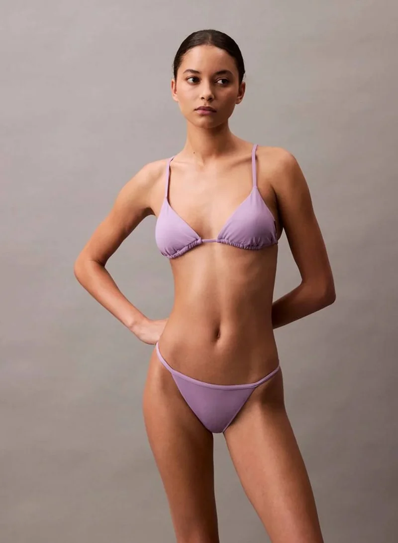 Calvin Klein Lilac Quartz Triangle Bikini Top - CK Essentials for Women | Best Price UAE